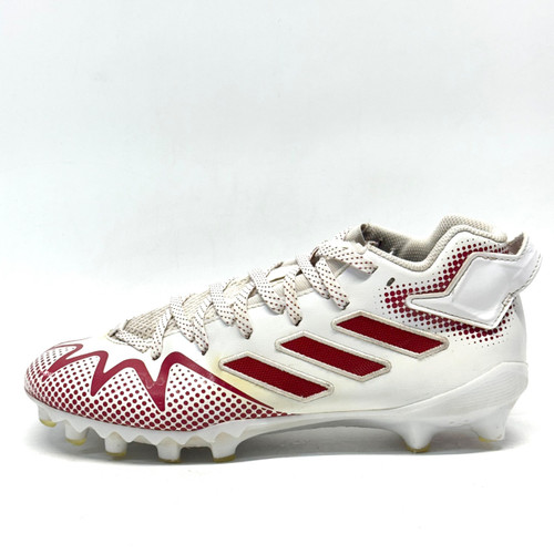 Vist Large View of Product Image Which is Used Adidas FREAK Adult FB Cleats Red And White Senior 8.5