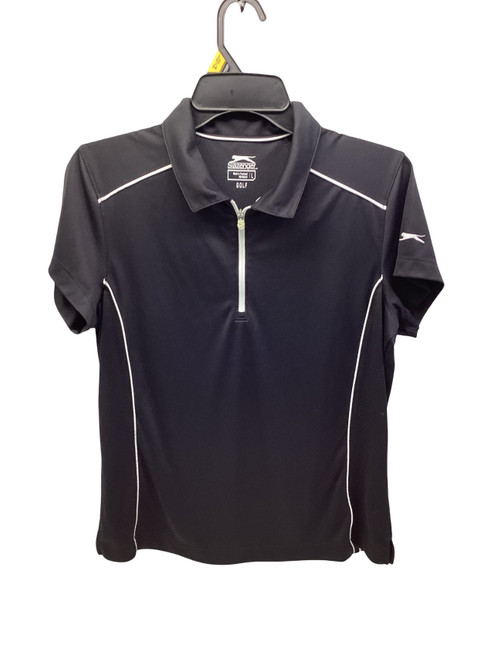 Vist Large View of Product Image Which is Used Slazenger GOLF POLO S.S. Golf Shirt W Black LG
