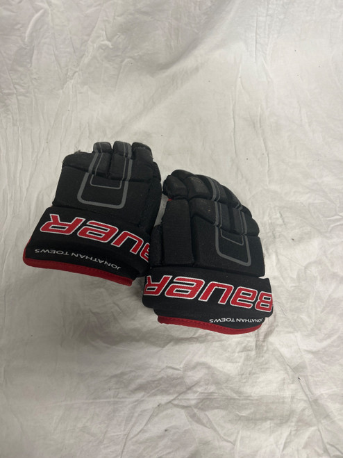 Vist Large View of Product Image Which is Used Bauer TOEWS 19 Youth Gloves Black 8"
