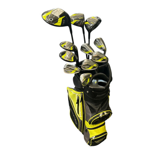 Vist Large View of Product Image Which is Used Tour Edge BAZOOKA 470 UL RH SET Womens Package Set RH Black And Optic Yellow 13 Piece
