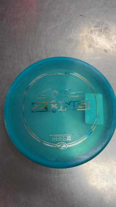 Vist Large View of Product Image Which is Used Discraft ZONE Disc Golf Putter Carolina Blue