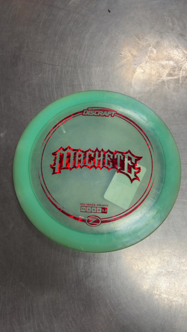 Vist Large View of Product Image Which is Used Discraft MACHETE Disc Golf Driver Teal