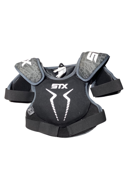 Vist Large View of Product Image Which is Used STX STALLION 75 Lacrosse Shoulder Pads Black SM