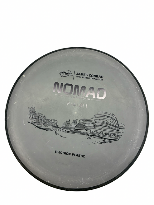 Vist Large View of Product Image Which is Used MVP NOMAD ELECTRON Disc Golf Putter Grey