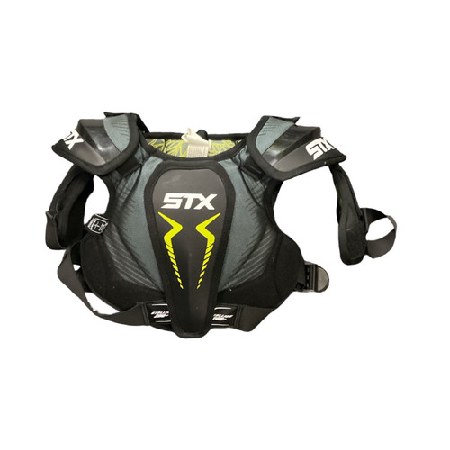 Vist Large View of Product Image Which is Used, STX STALLION 200+ Lacrosse Shoulder Pads, Black, MD