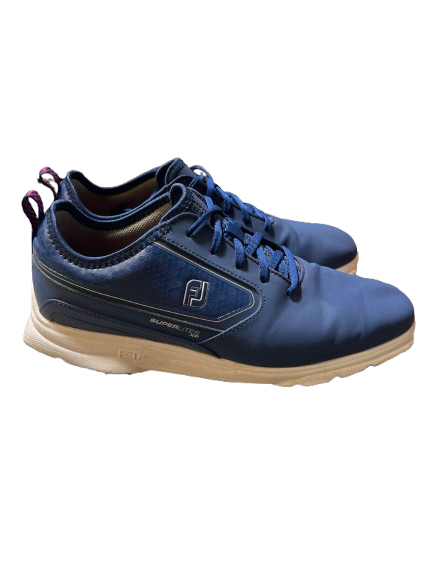 Vist Large View of Product Image Which is Used Foot Joy Mens Golf Shoes Navy Blue Senior 9