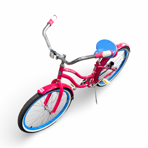 Vist Large View of Product Image Which is Used Schwinn LIFE IS GOOD Cruiser Bike Girls Pink 24"