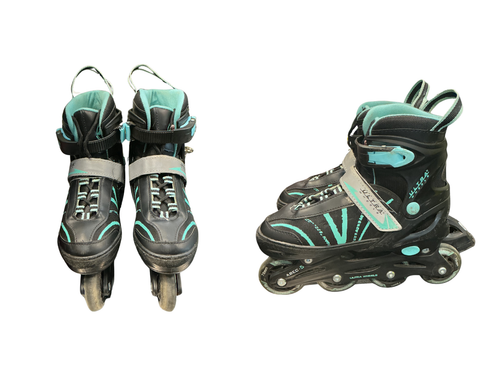 Vist Large View of Product Image Which is Used Ultra Wheels ABEC-5 Senior Roller Quad Skates Black Adjustable