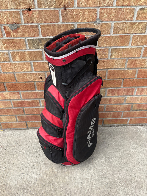 Vist Large View of Product Image Which is Used Adams SUPER S CART BAG Mens Cart Bag Black And Red