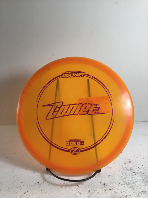 Vist Large View of Product Image Which is Used Discraft Z COMET Disc Golf Mid Range Orange 174g