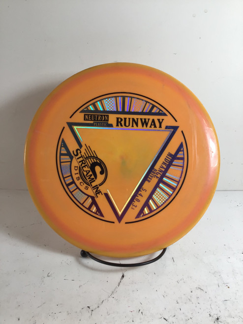 Vist Large View of Product Image Which is Used Streamline NEUTRON RUNWAY Disc Golf Mid Range Orange 180g