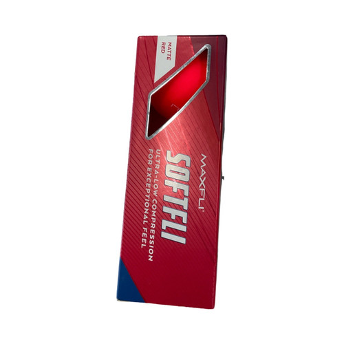 Vist Large View of Product Image Which is Maxfli, SOFTFLI, 3, Ball - Golf, Ball, Sleeve, Red
