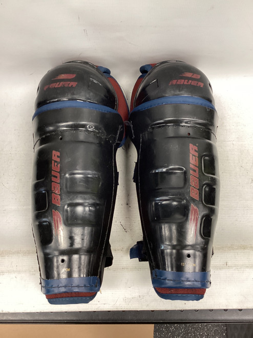 Vist Large View of Product Image Which is Used Bauer SUPREME Intermediate Shin Guards Black 13"