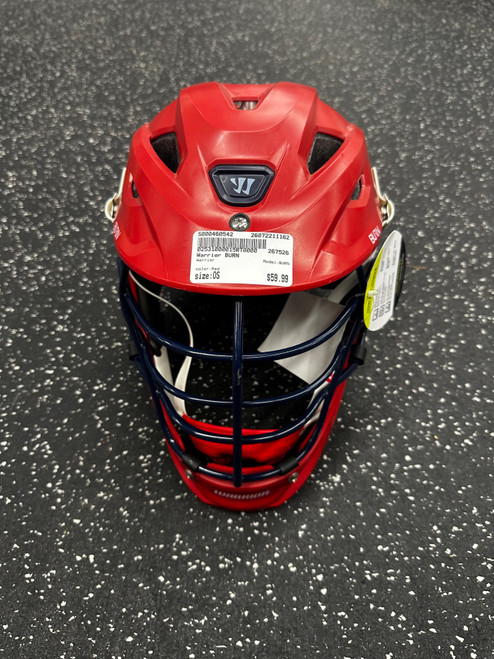 Vist Large View of Product Image Which is Used Warrior BURN Lacrosse Helmet Red One Size