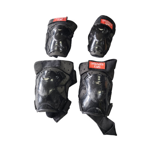 Vist Large View of Product Image Which is Used CHANNEL ONE KNEE AND ELBOW GUARDS Inline Protective Set Black MD