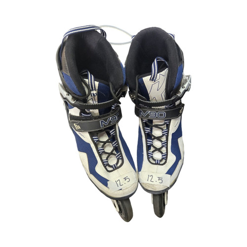 Vist Large View of Product Image Which is Used K2 MOTO 90 MENS 12.5 INLINE SKATES Senior Rec Fitness Skates White Senior 12.5