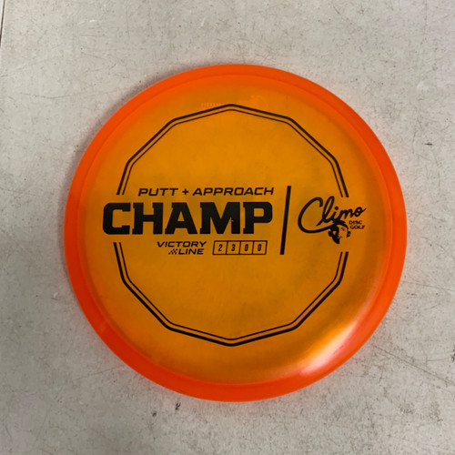 Vist Large View of Product Image Which is Used CLIMO VICTORY LINE CHAMP Disc Golf Putter Orange 171g