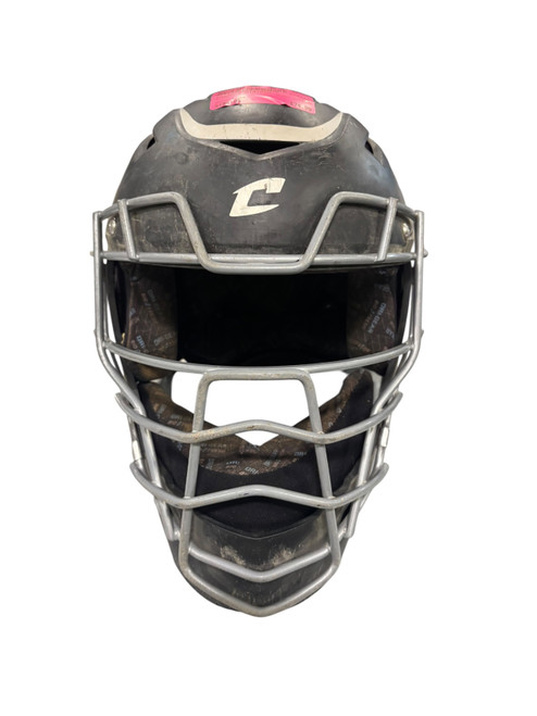Vist Large View of Product Image Which is Used Champro AIRTECH Catchers Helmet w/Mask Black One Size