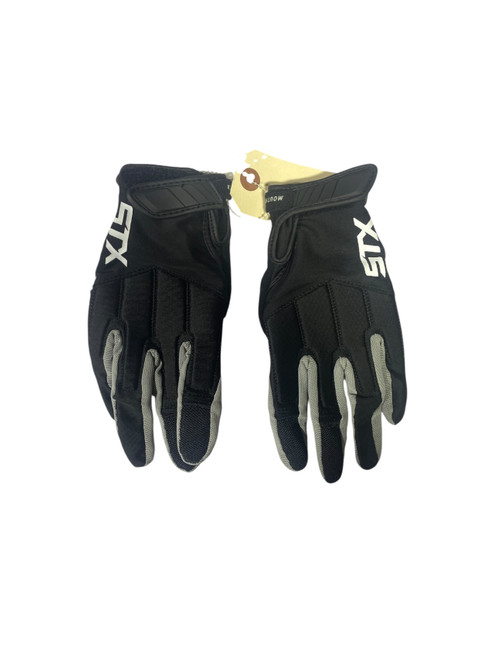 Vist Large View of Product Image Which is Used STX STRIKE GLOVES Lacrosse Gloves Womens Black SM