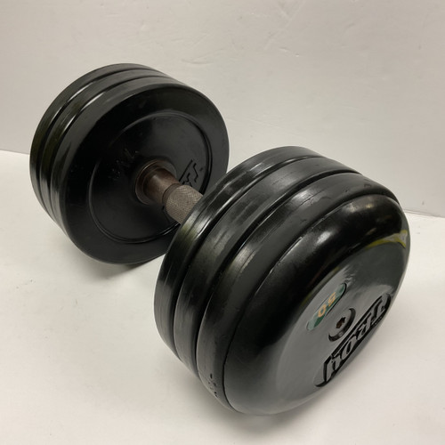 Vist Large View of Product Image Which is Used Troy Hex Dumbbell Black 50 lb