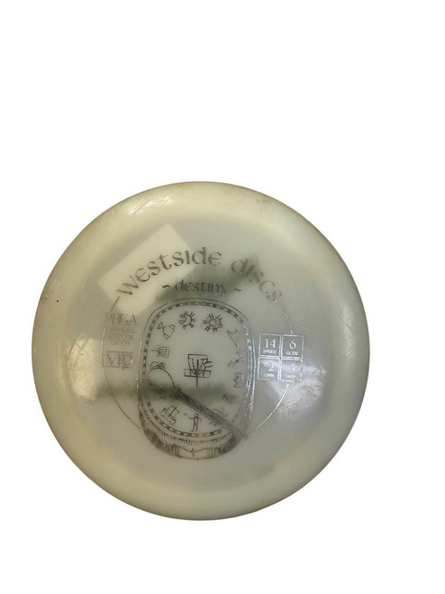 Vist Large View of Product Image Which is Used Westside VIP DESTINY Disc Golf Driver White 171g