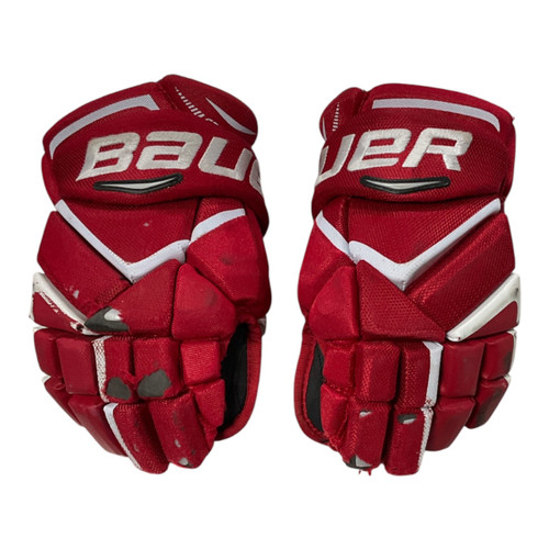 Vist Large View of Product Image Which is Used Bauer X 900 VAPOR Intermediate Gloves Red 11"