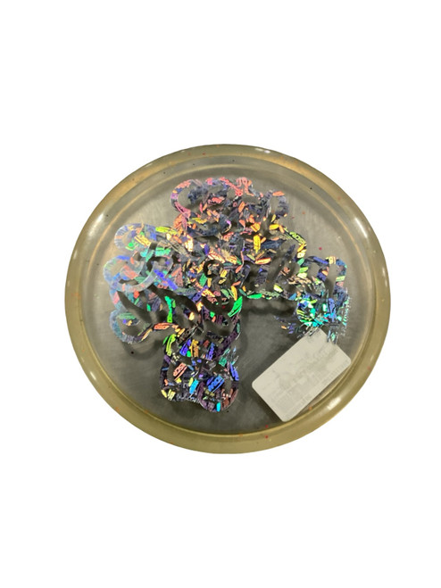 Vist Large View of Product Image Which is Used Discraft Z FLX CONFETTI Disc Golf Mid Range Tan