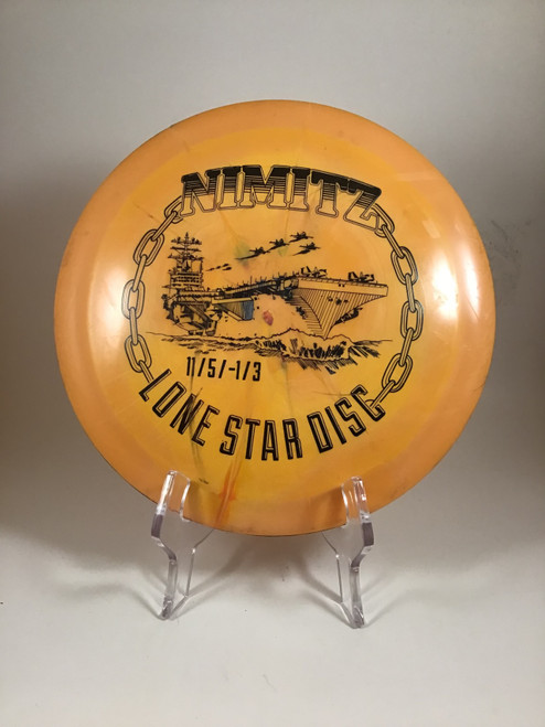 Vist Large View of Product Image Which is Used Lone Star Disc ALPHA NIMITZ Disc Golf Driver Orange 166g