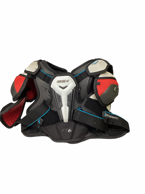 Vist Large View of Product Image Which is Used CCM JETSPEED Junior Shoulder Pads MD