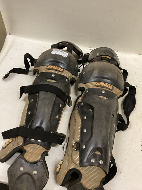 Vist Large View of Product Image Which is Used Schutt N13 Catchers Leg Guards Black Junior