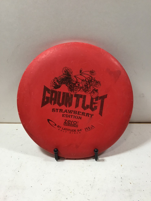 Vist Large View of Product Image Which is Used Latitude 64 ZERO MED GAUNTLET Disc Golf Putter Red 174g