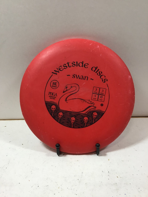 Vist Large View of Product Image Which is Used Westside BT HARD SWAN Disc Golf Putter Red 174g