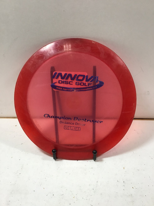 Vist Large View of Product Image Which is Used Innova CHAMPION DESTROYER Disc Golf Driver Red 166g