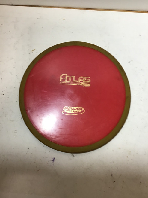 Vist Large View of Product Image Which is Used Innova STAR ATLAS Disc Golf Mid Range Red 179g