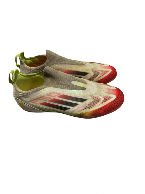 Vist Large View of Product Image Which is Used Adidas Soccer Cleats White Junior 04