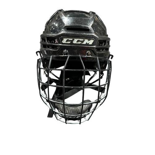 Vist Large View of Product Image Which is Used CCM SUPER TACKS X AS IS Helmet Cage Combo Black MD