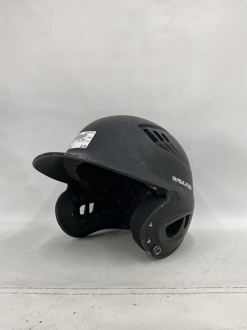 Vist Large View of Product Image Which is Used Rawlings BLACK HELMET Batting Helmet No Mask Black SM