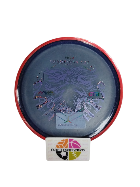 Vist Large View of Product Image Which is Used Axiom HEX Disc Golf Mid Range Navy Blue