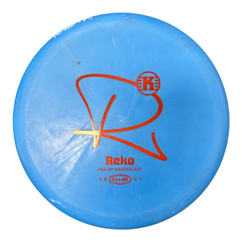 Vist Large View of Product Image Which is Used Kastaplast K3 REKO Disc Golf Putter Royal Blue 174g