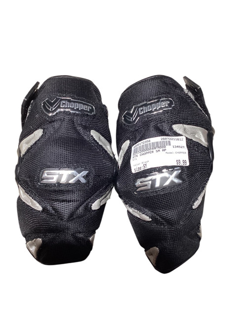 Vist Large View of Product Image Which is Used STX CHOPPER Lacrosse Arm Pads/Guards Black SM