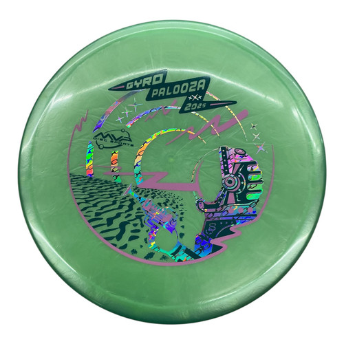 Vist Large View of Product Image Which is Used Streamline 2025 GYROPALOOZA ECHO Disc Golf Mid Range Green 176g