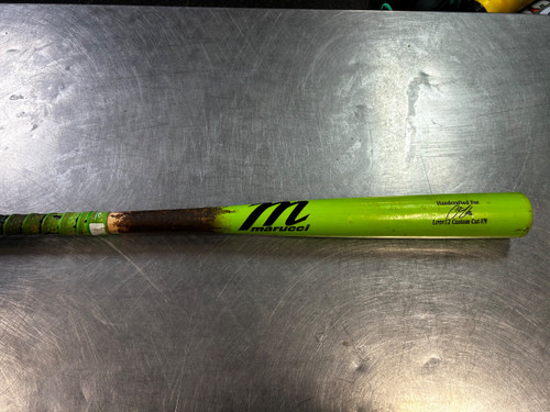 Vist Large View of Product Image Which is Used Marucci LINDY12 CUSTOM CUT-YM BB/SB Wood Bat 31"