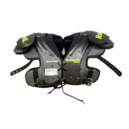 Vist Large View of Product Image Which is Used Riddell SURGE FB Shoulder Pads Black Youth MD