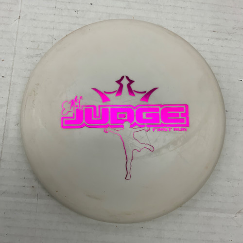 Vist Large View of Product Image Which is Used Dynamic Discs FIRST RUN EMAC JUDGE Disc Golf Putter White 173g