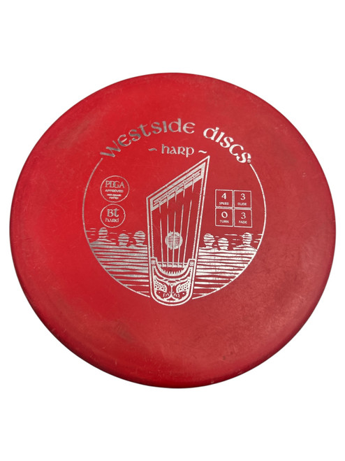 Vist Large View of Product Image Which is Used Westside HARP Disc Golf Putter Red