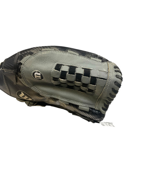 Vist Large View of Product Image Which is Used Wilson A03RS2114 BB/SB Glove RH Throw Grey 14"