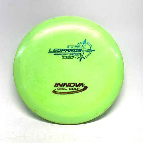 Vist Large View of Product Image Which is Used Innova STAR LEOPARD3 Disc Golf Driver Neon Green 168g