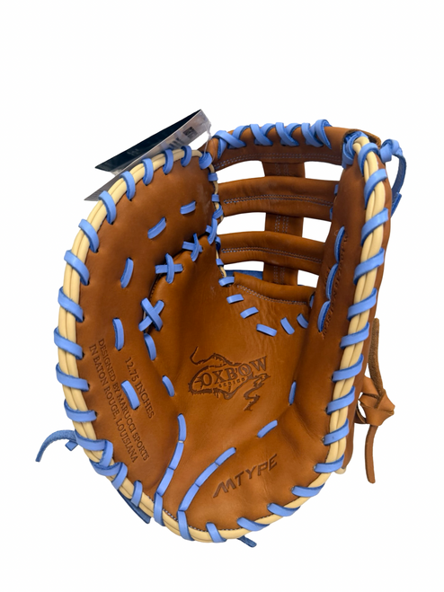 Vist Large View of Product Image Which is New Marucci OXBOW M TYPE 38 S1 First Base Mitt LH Throw Brown 12 3/4"
