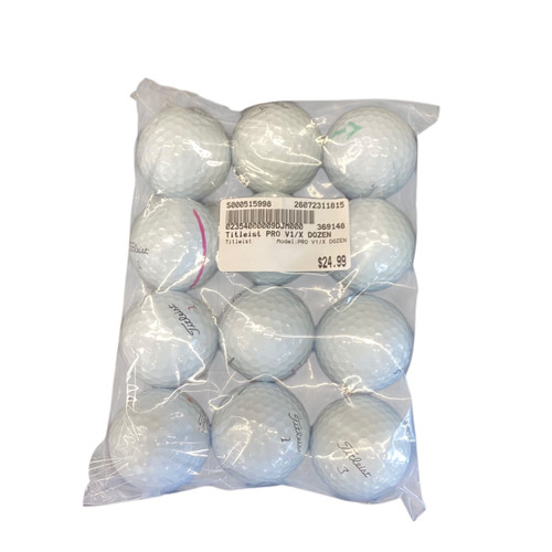 Vist Large View of Product Image Which is Used Titleist PRO V1/X DOZEN 12 Pack - Golf Balls