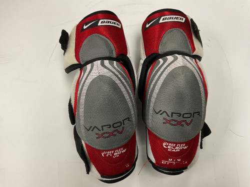 Vist Large View of Product Image Which is Used Bauer VAPOR XXV Senior Elbow Pads Red And Grey MD